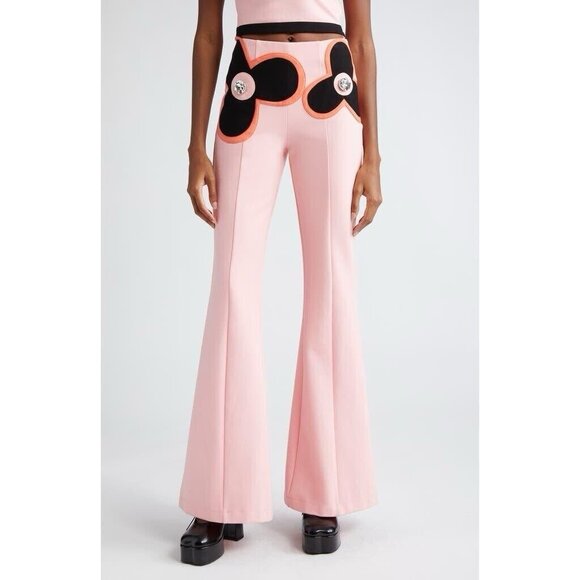 AREA Colorblock Flower Pants Multi Pink